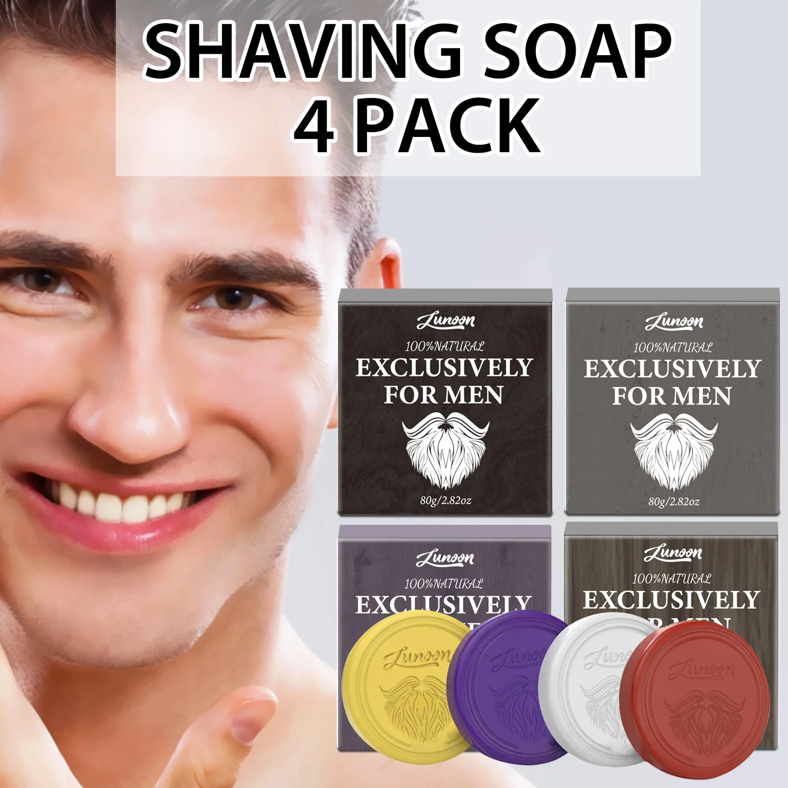 4/1pcs Mens Beard Shaving Soap - đánh giá và giá Men'S Beard Grooming