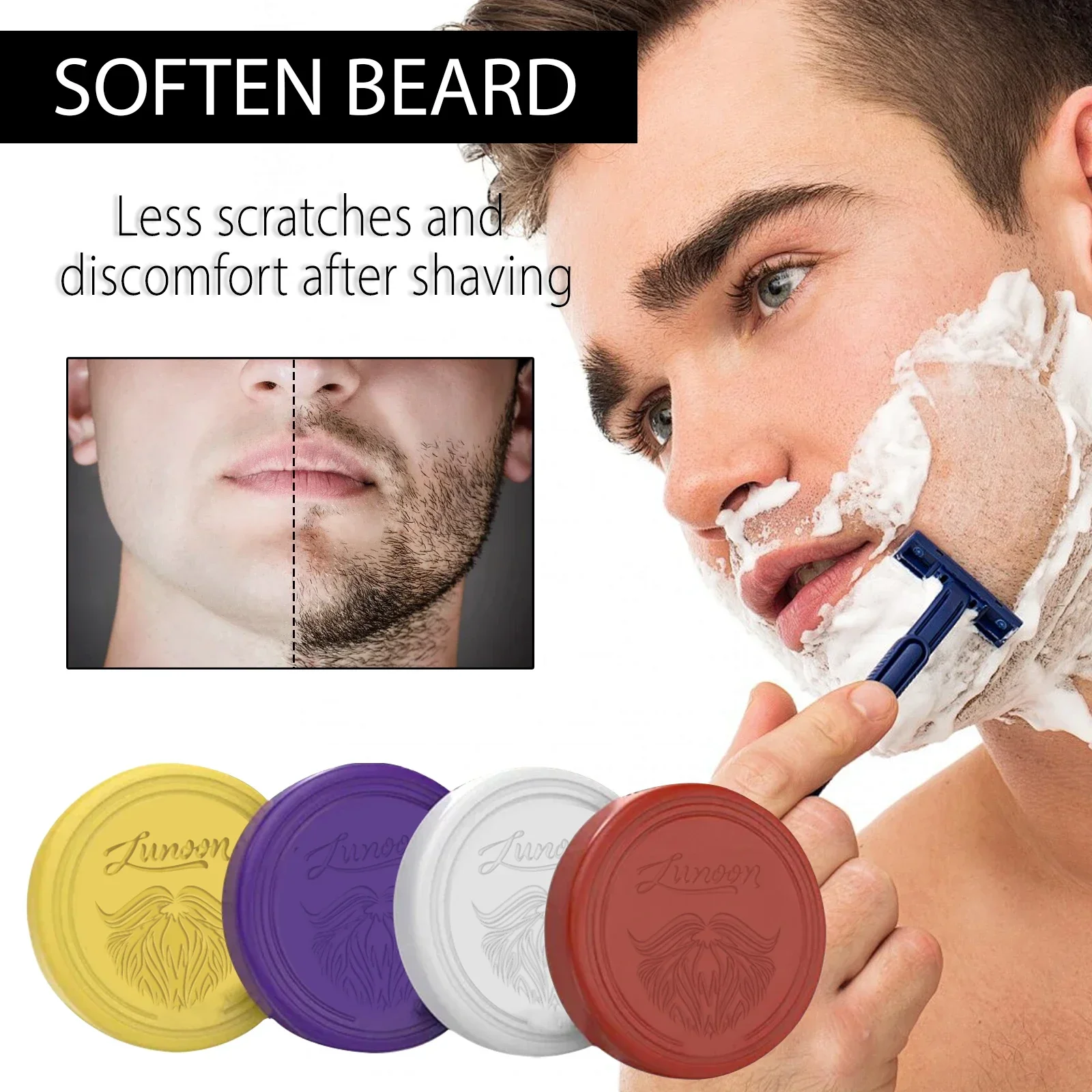 4/1pcs Mens Beard Shaving Soap - đánh giá và giá Men'S Beard Grooming