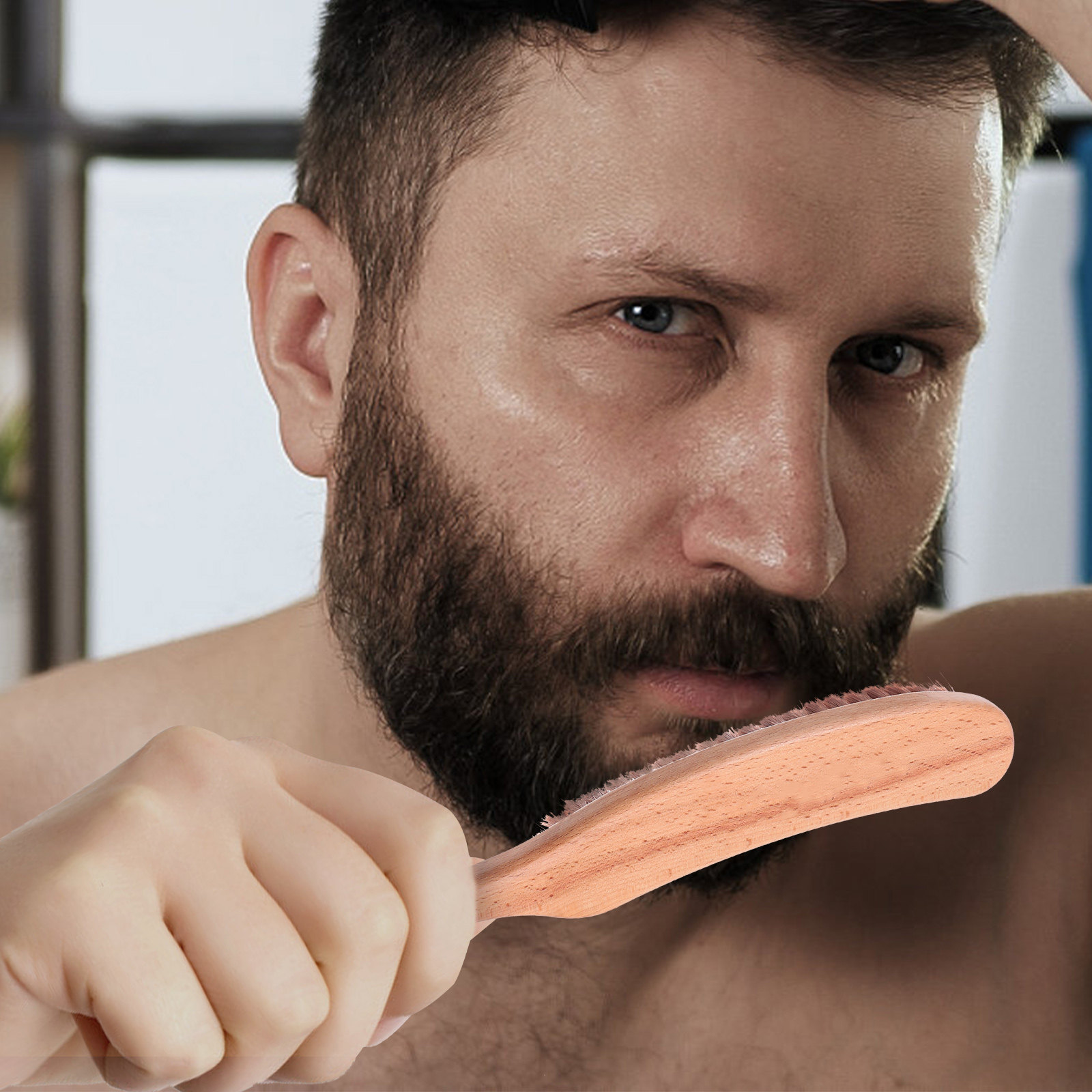 1Pcs Premium Nylon Beard Brush - đánh giá và giá Men'S Beard Grooming